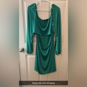 Nasty gal teal mini dress size 20